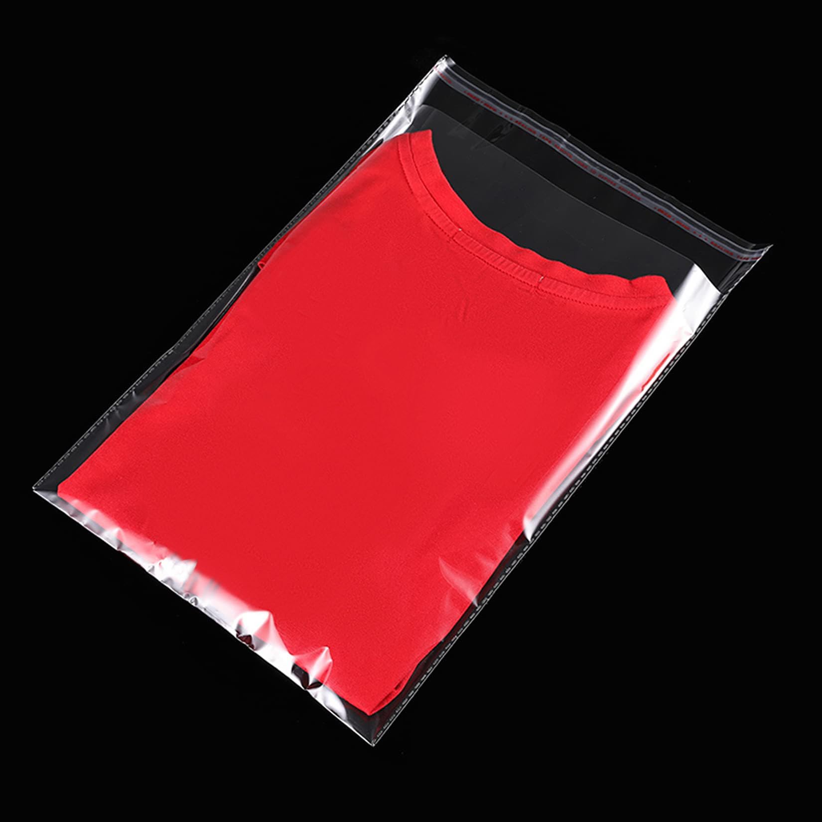 100 Pcs 12x16 Inches Clear Resealable Cellophane Plastic Bags for Shirts, Clothing & Product Packaging - Large Self Sealing BPA-Free Storage Bags for Retail, Ecommerce & Gift Wrapping