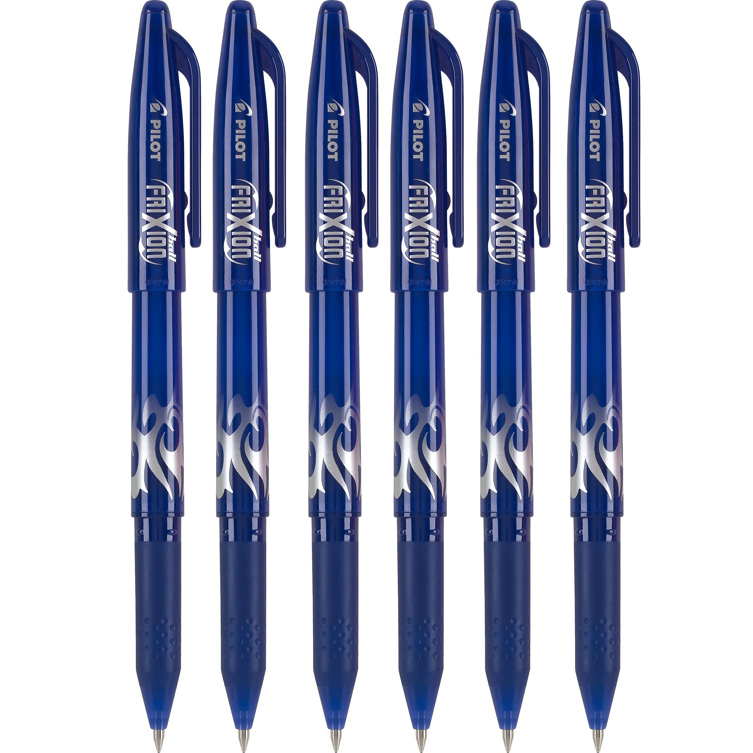 Pilot FriXion Ball 0.7mm Erasable Gel Pens - Fine Point Blue Ink (6-Pack) - Perfect for Note Taking, School Work & Office Use