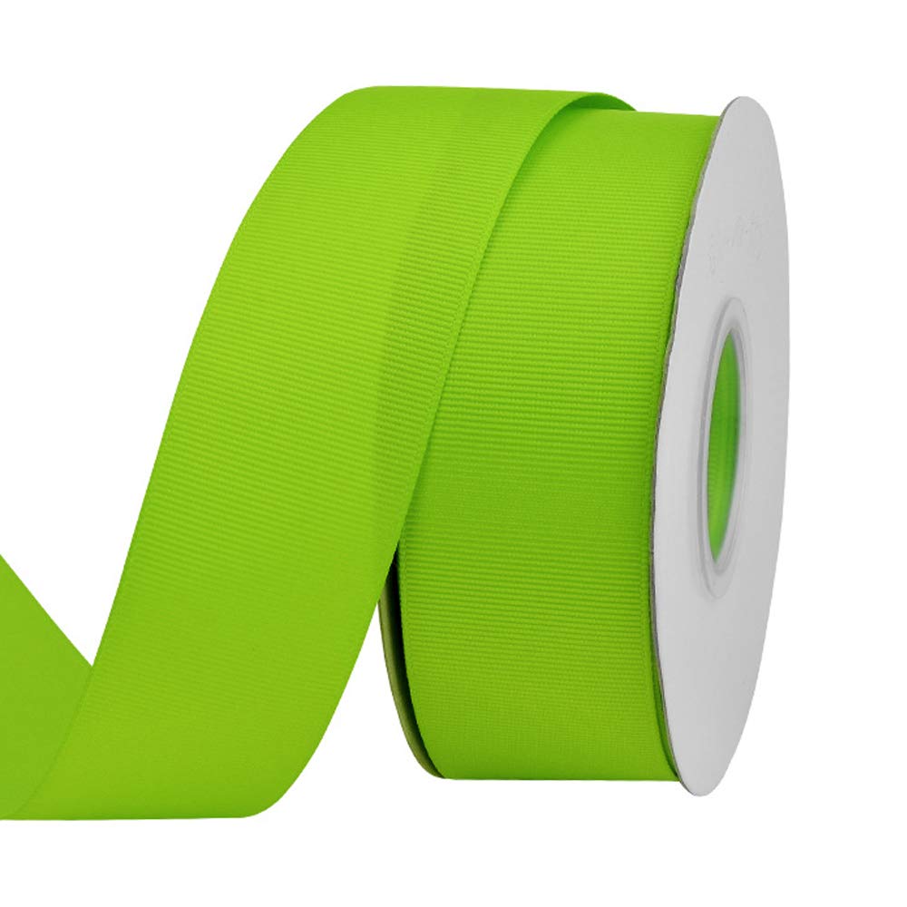 1.5 Inch Apple Green Grosgrain Ribbon - 25 Yards Per Roll for DIY Crafts, Bow Making, Wreaths, Gift Wrapping, Hair Accessories & Wedding Decor - Perfect for Party Decorations, Scrapbooking and Seasonal Projects
