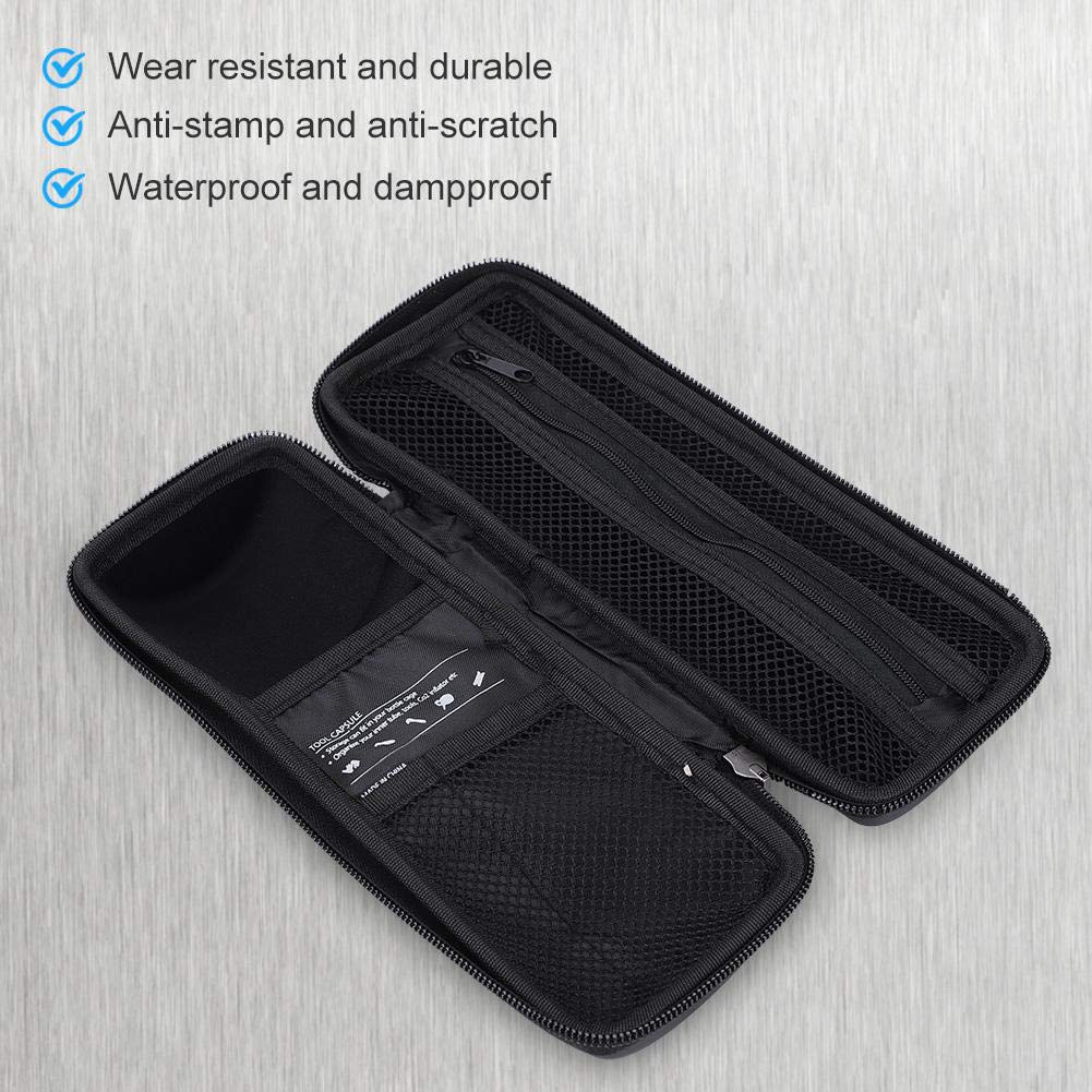 EVTSCAN Bike Tool Bag - Portable Bicycle Repair Kit with Hard Shell Case, Water Bottle Holder & Kettle Rack | Perfect for Mountain Biking, Road Cycling & Commuting