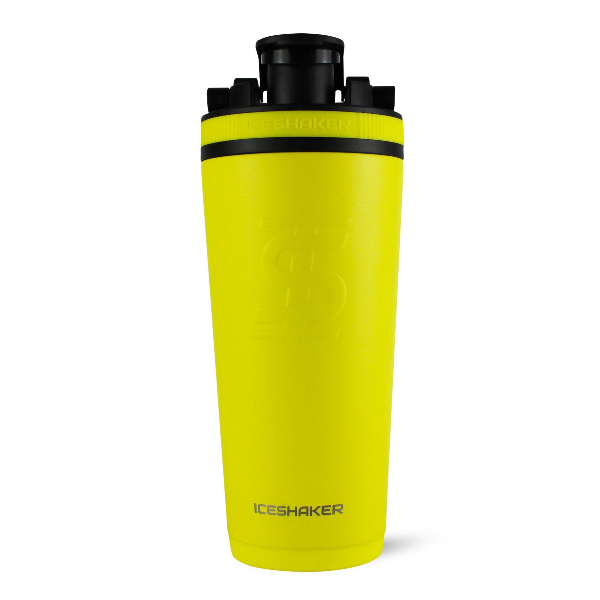 26oz Ice Shaker Matte Series Protein Shaker Bottle - Yellow | Leakproof Gym Water Bottle for Workouts, Protein Mixing & Sports Hydration