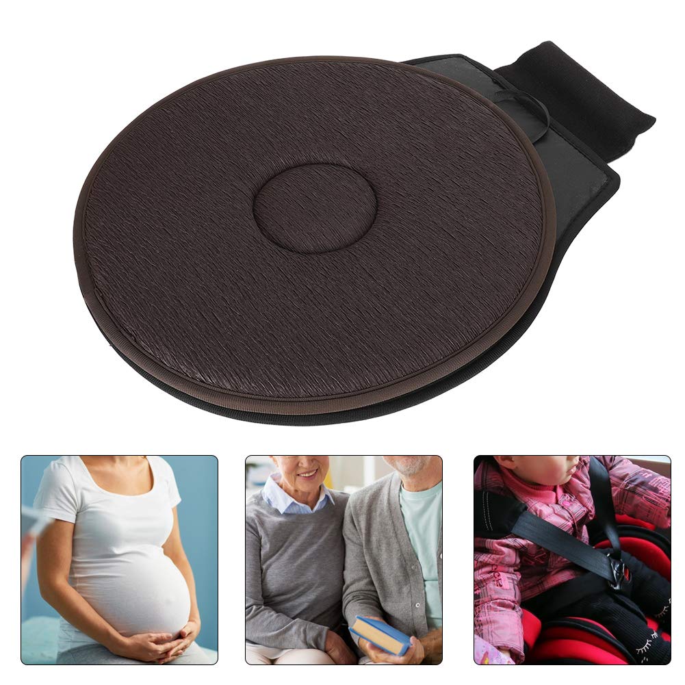 Qinlorgo 360° Rotating Non-Slip Car Seat Mat - Waterproof & Portable for Pregnant Women | Perfect for Road Trips, Commuting & Comfortable Driving