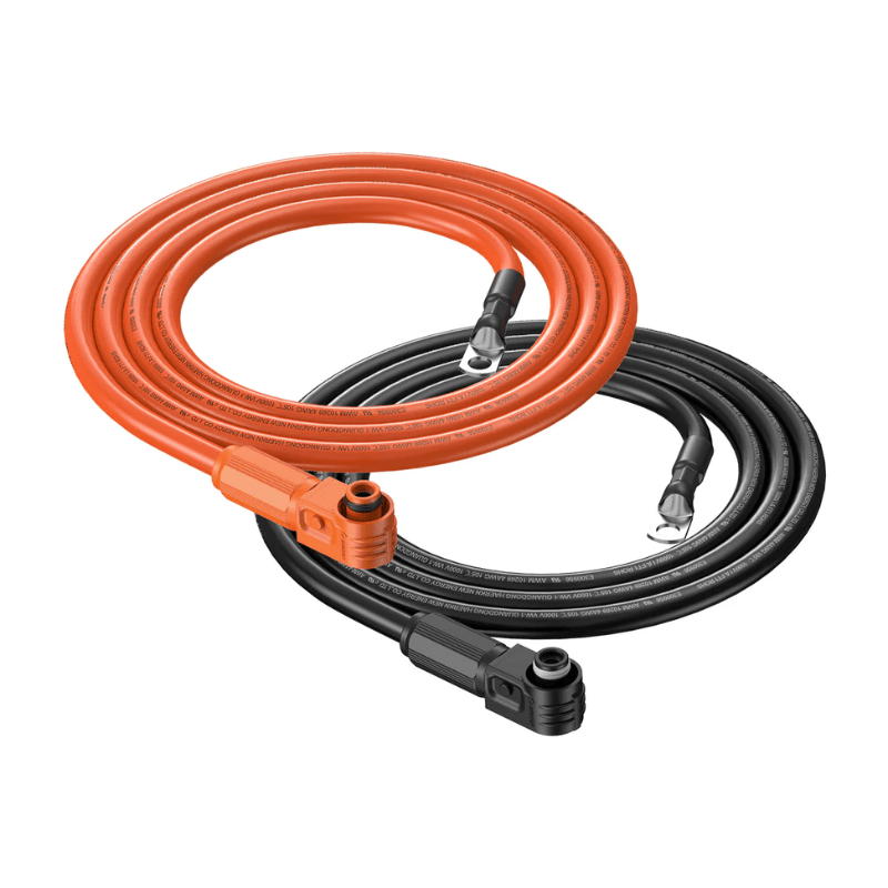 RICH SOLAR 4 AWG Inverter Battery Cables - 4 Gauge Flexible Tinned Copper Wire with Heat Resistant Orange & Black Coating (Select Length) for Solar Power Systems, RVs, Boats, and Off-Grid Applications