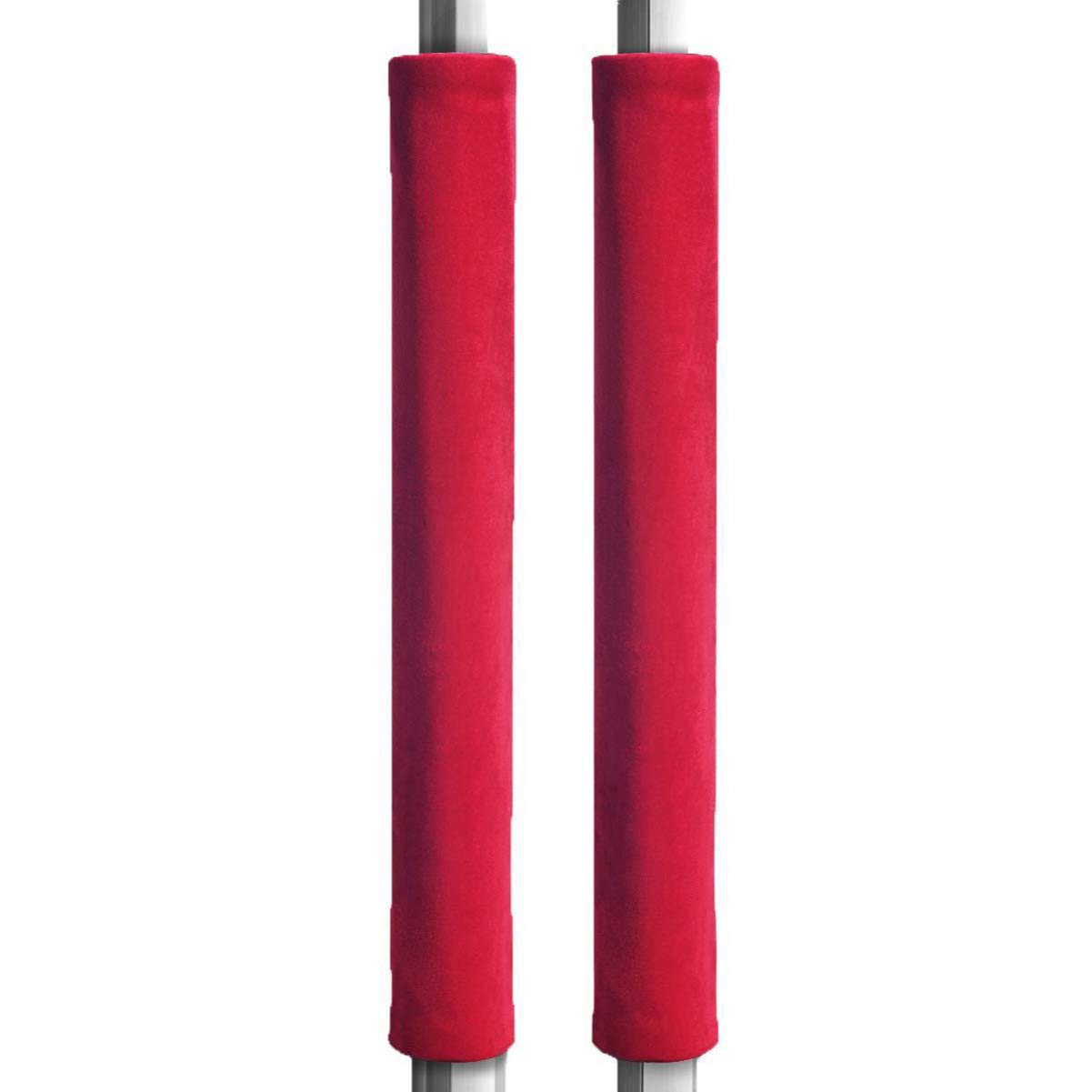 VOSAREA 2-Pack Non-Slip Refrigerator Door Handle Covers - Anti-Skid Kitchen Appliance Protectors for Fridge, Microwave & Dishwasher (Red) - Perfect for Home Kitchen Safety & Grip Enhancement