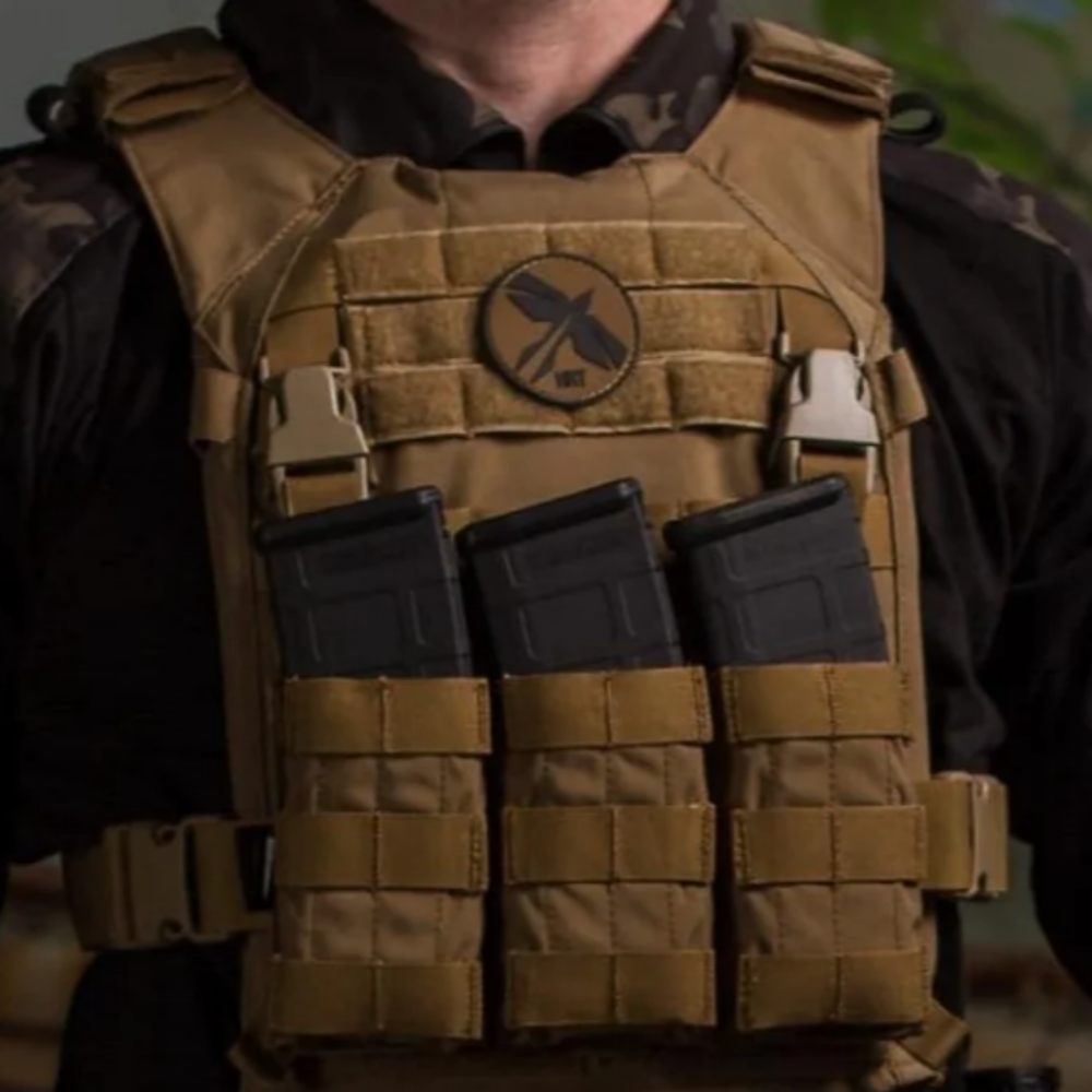 HRT Triple Magazine Placard - Tactical Molle Compatible Pouch for AR15, AK47, M4 | Available in Multiple Colors | Perfect for Airsoft, Hunting & Military Training