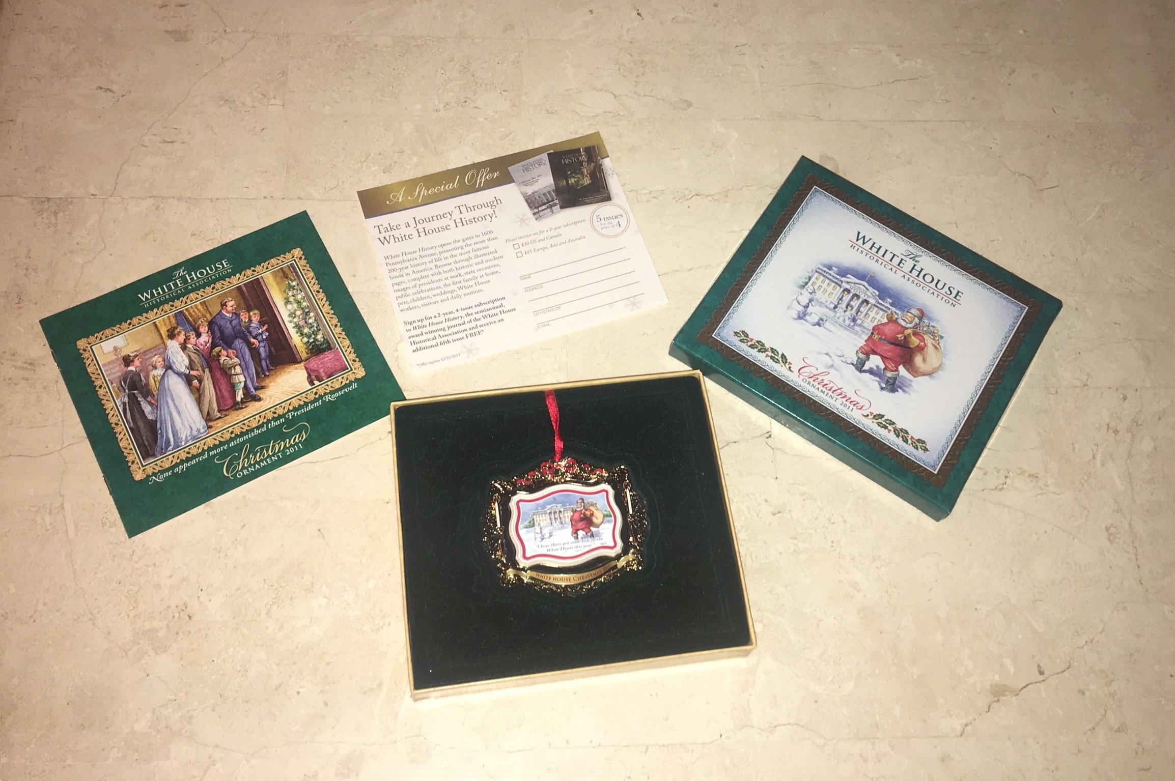 2011 White House Christmas Ornament - Santa Visits the White House | Collectible Holiday Decor for Tree & Home