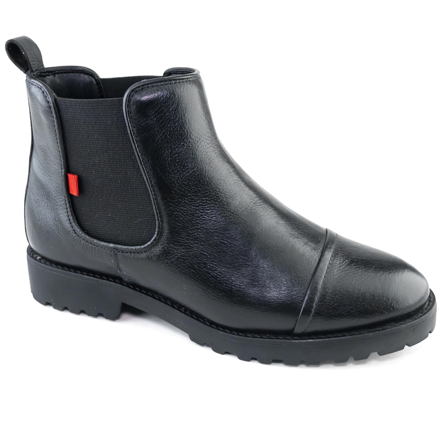 Marc Joseph New York Women's Genuine Leather Chelsea Ankle Boots - Comfortable Slip-On Captoe Design for Casual & Work Wear | Classic Fashion Booties for Fall Winter Seasons | Perfect for Office, Travel & Everyday Outfits