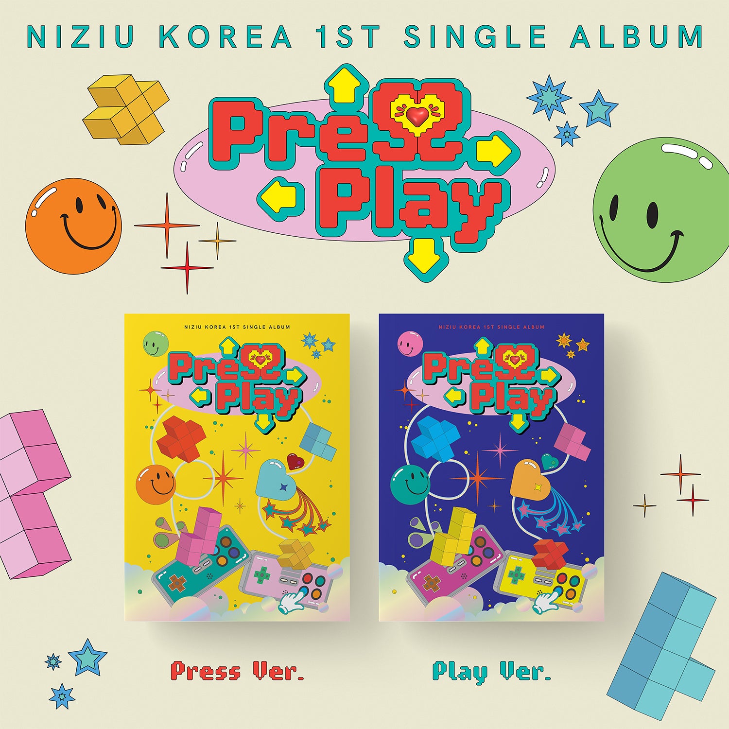 NIZIU 1ST SINGLE ALBUM 'PRESS PLAY' - K-Pop Music CD for Fans, Collectors & Gift Giving - Perfect for Dance Practice, Parties & K-Pop Enthusiasts