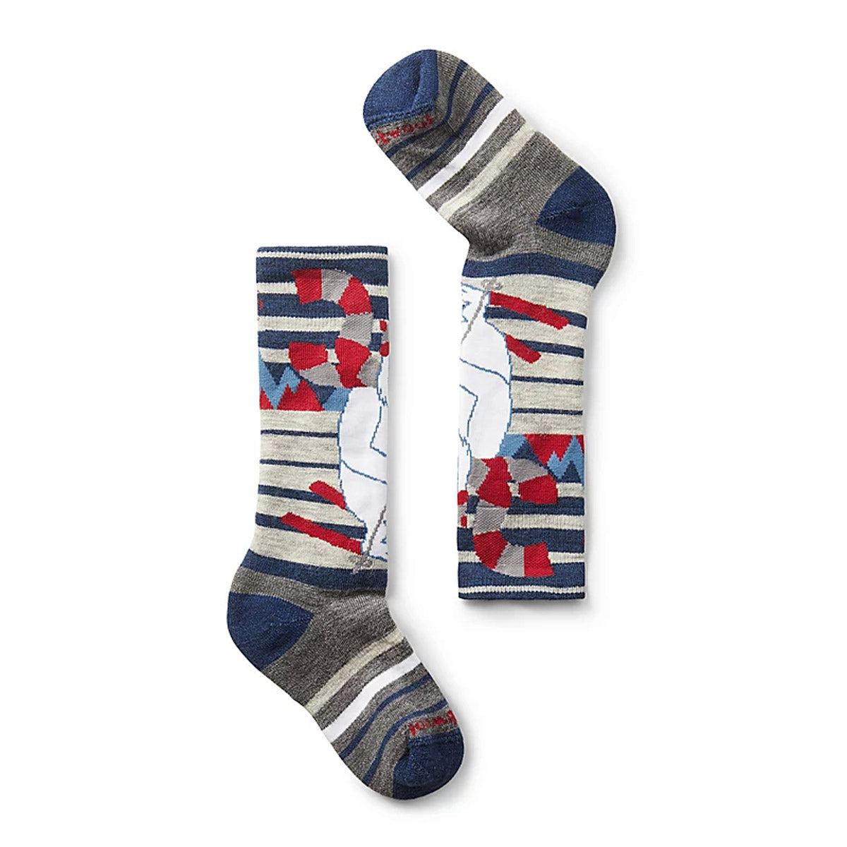 Kids' Winter Sport Full Cushion Yeti Pattern Over-The-Calf Socks - Warm & Cozy for Snowboarding, Skiing & Outdoor Winter Activities