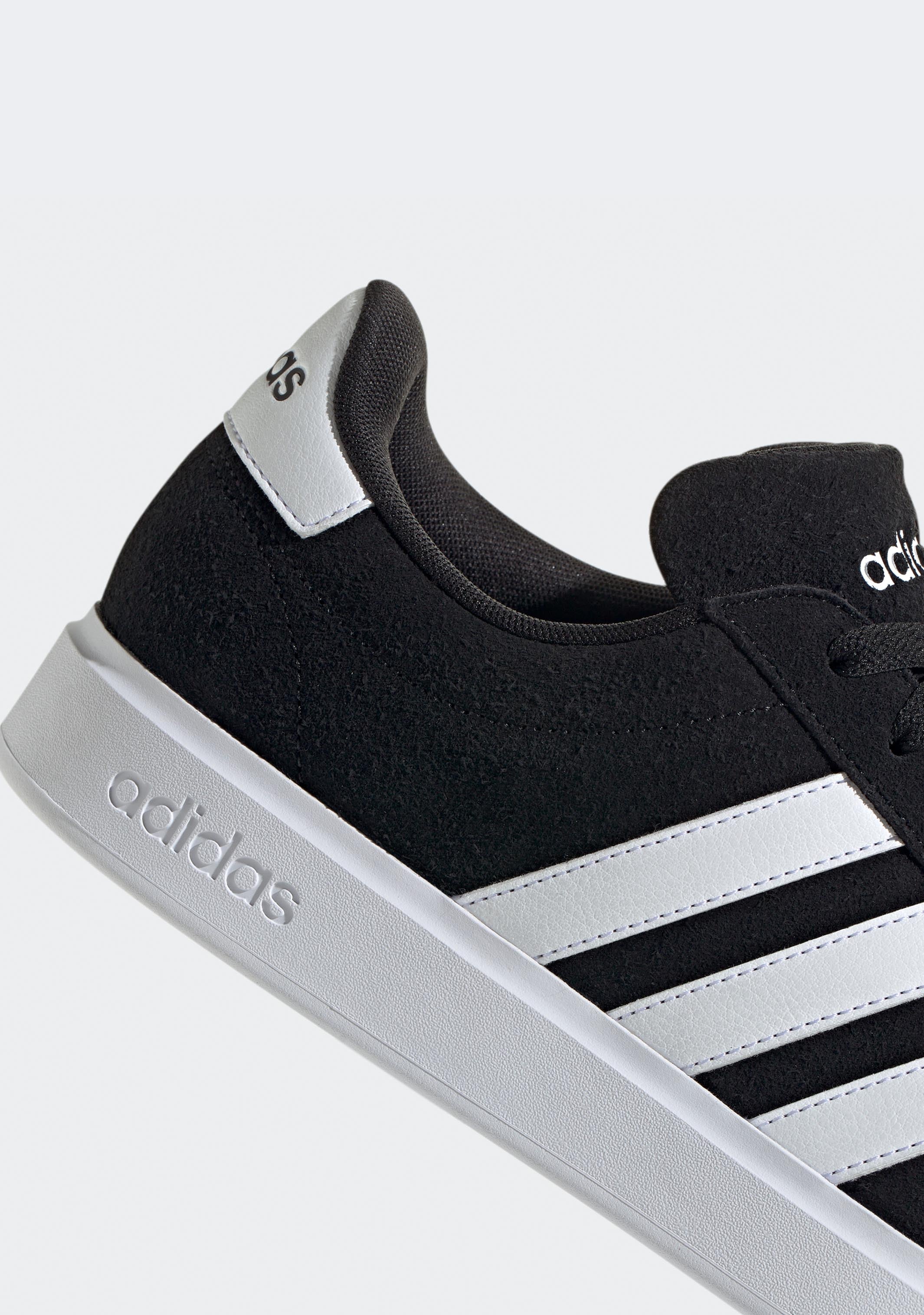 Adidas Men's Grand Court 2.0 Sneakers - White/Black Comfortable Tennis Shoes for Casual Wear & Gym Workouts | Perfect for Running, Walking & Everyday Fashion