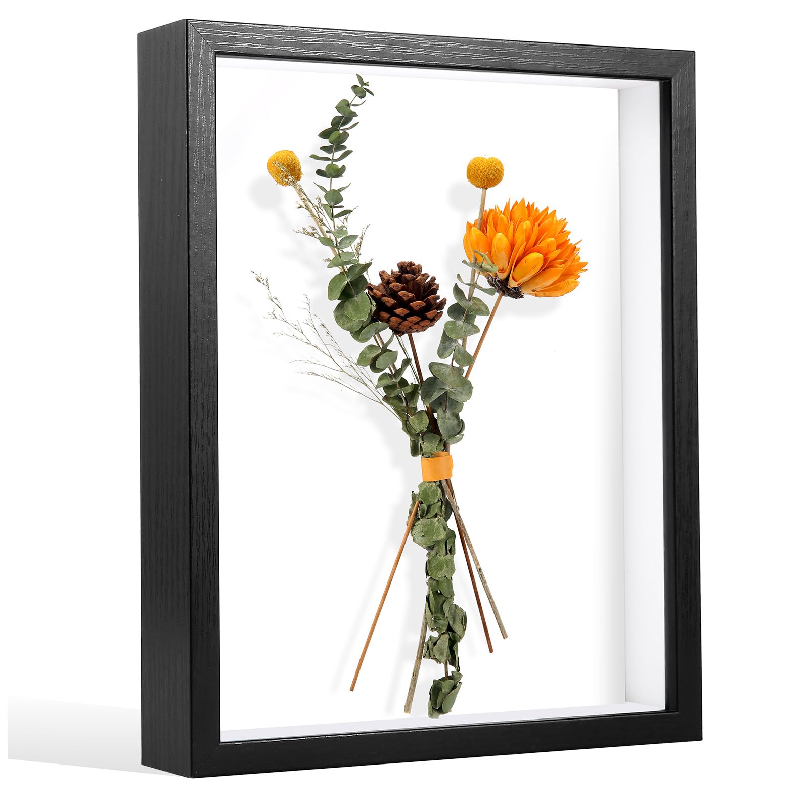 MeCids 8x10 Shadow Box Frame Display Case - 3D Picture Frame for Medals, Flowers, Crafts, Photos & Baby Keepsakes - Wall & Tabletop Decor (Black) - Perfect for Home, Office & Gift Giving Scenes