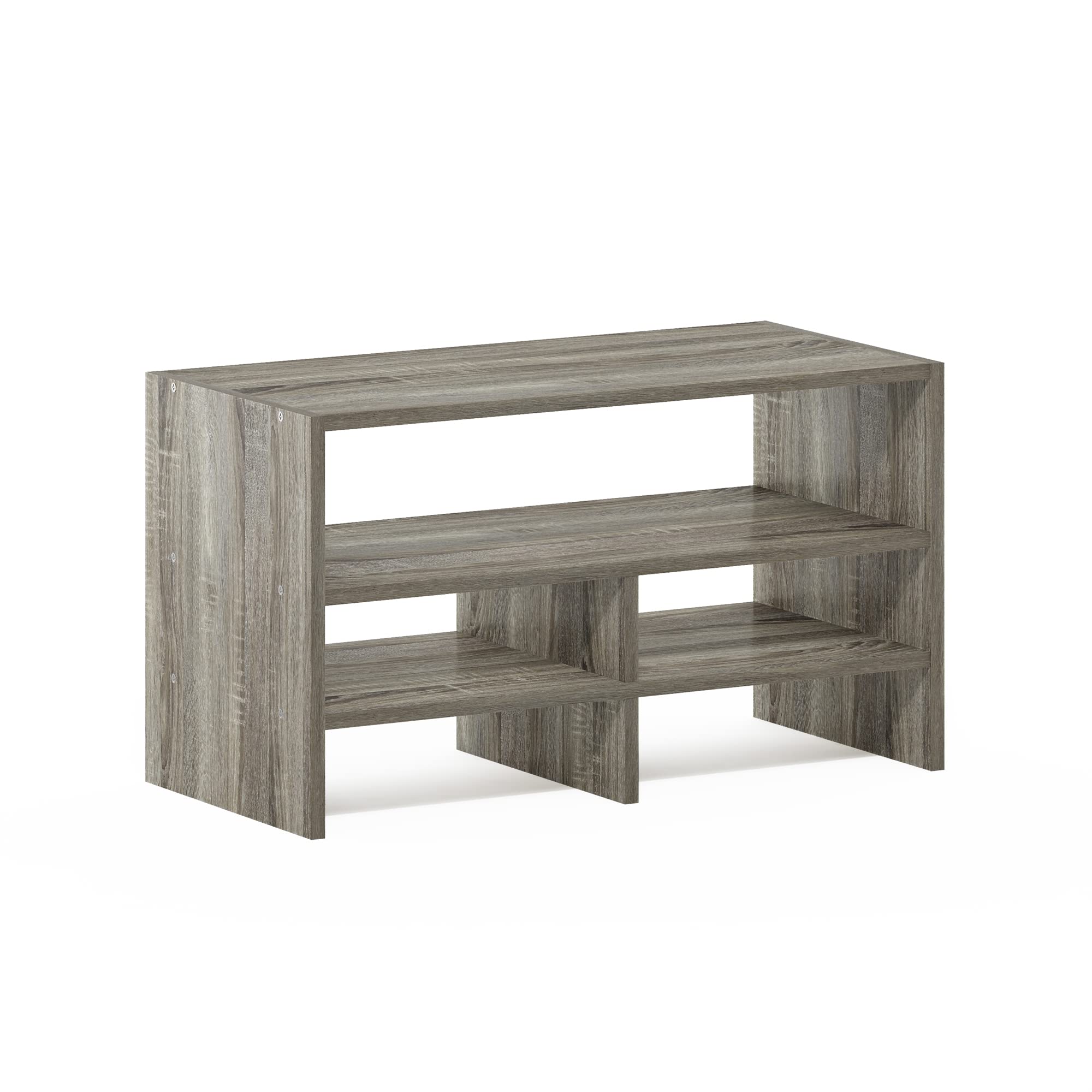 Furinno Hermite Desktop Organizer Shelf Bookcase - French Oak Finish | Compact Storage for Office, Study, or Home Workspace | Perfect for Books, Files, and Supplies
