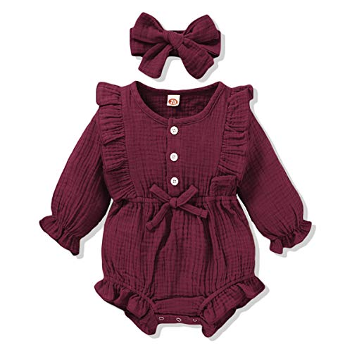 Solid Red-long Sleeve 2pcs