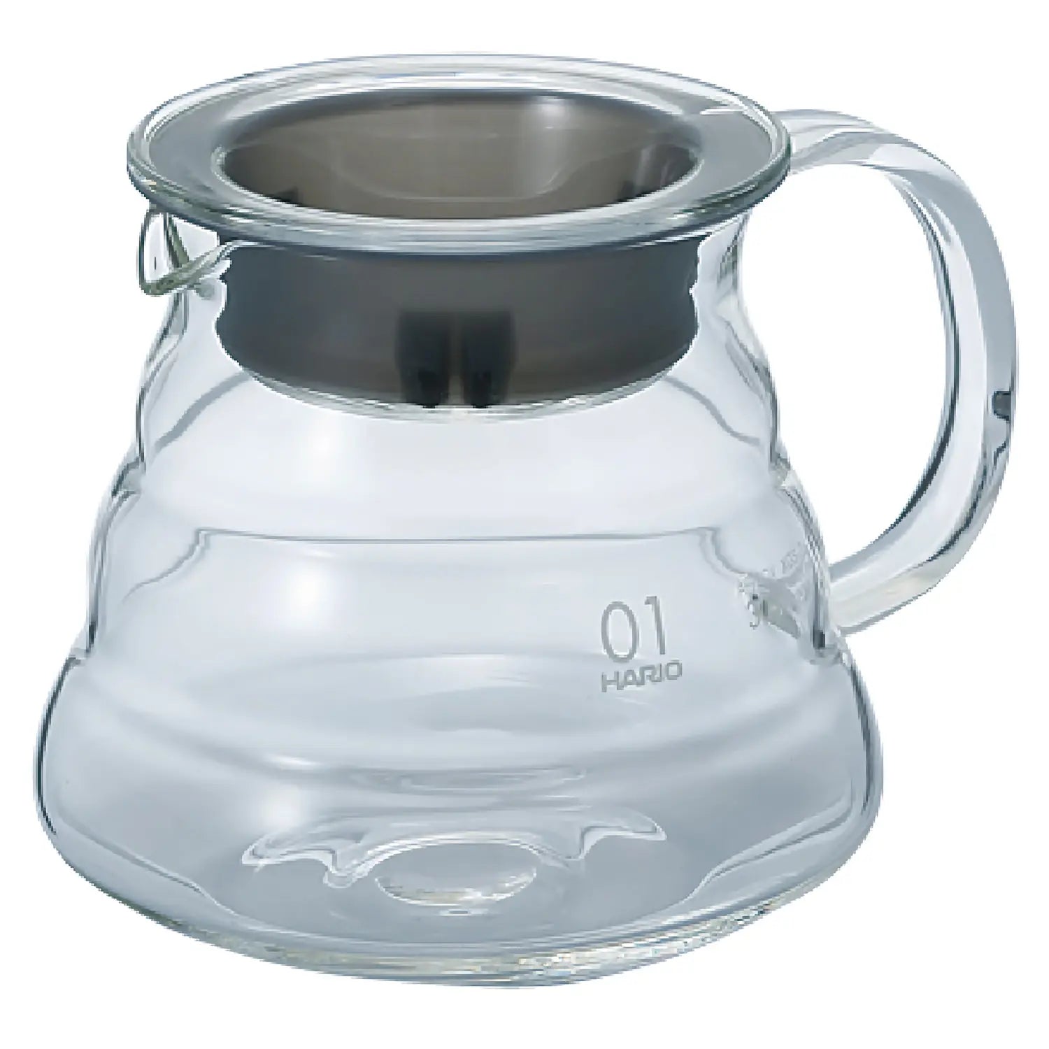 Hario V60 Heat Resistant Glass Coffee Server - Clear Dripper Carafe for Pour Over Coffee Brewing - Perfect for Home Baristas & Specialty Coffee Lovers