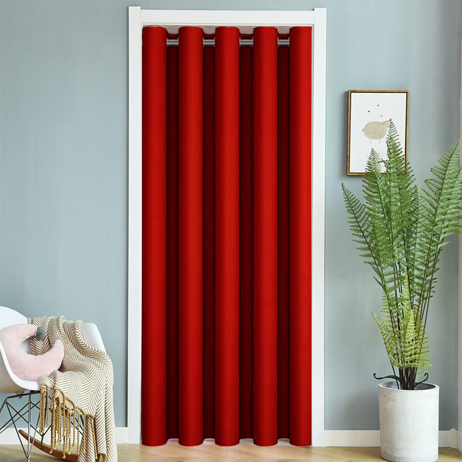 Blackout Curtains for Patio Doors - 78 Inch Thermal Insulated Grommet Drapes, Room Darkening Window Treatment (1 Panel, 59x78 Inches) - Energy Efficient & Noise Reducing for Living Room, Bedroom & Bay Windows