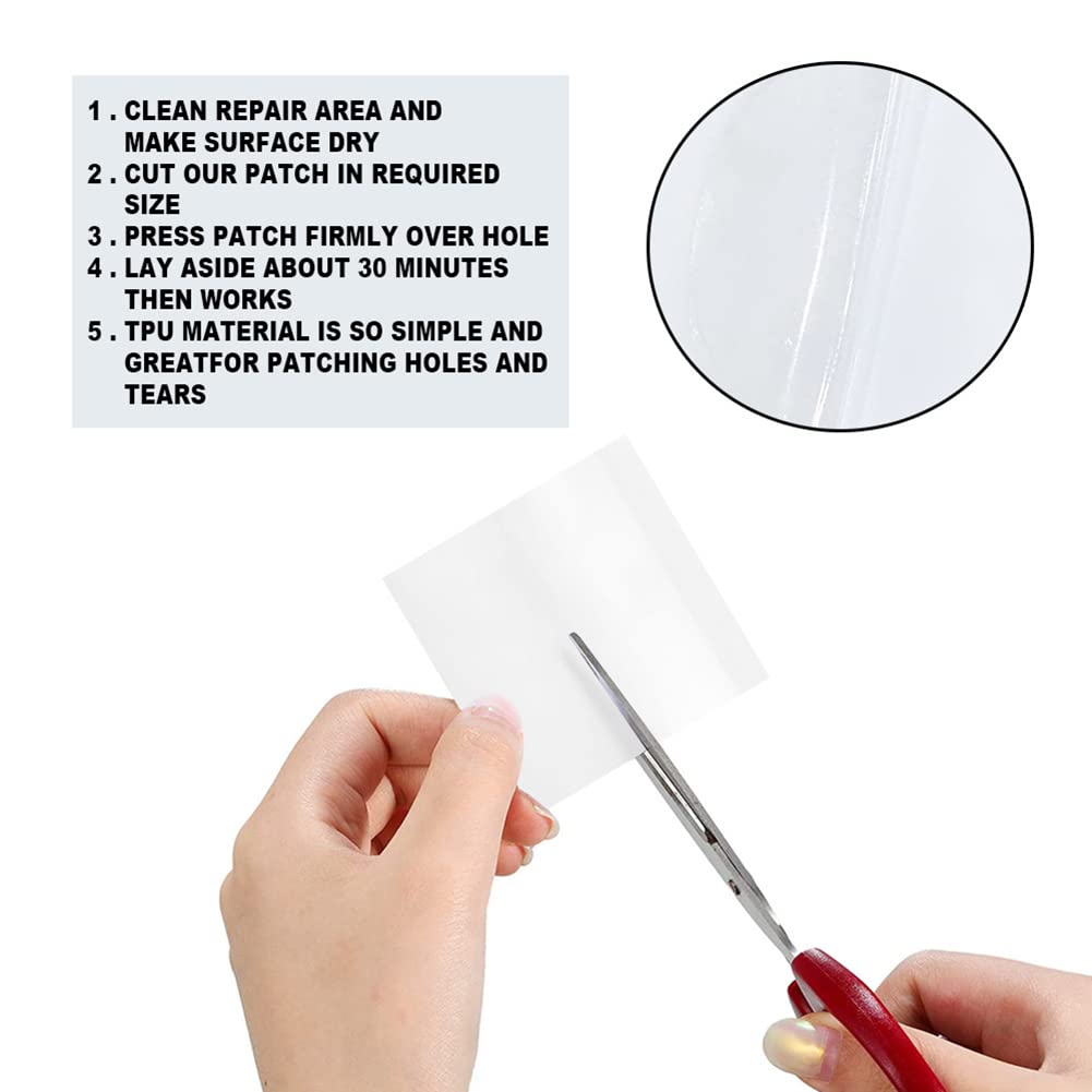 30 Pack Self-Adhesive PVC Repair Patches - Vinyl Pool Liner Repair Kit for Inflatable Boats, Rafts & Kayaks - Waterproof Pool Patch Kit for Quick Fixes at Home, Camping or Beach Outings