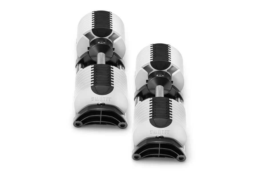 NÜOBELL 80lb Adjustable Dumbbells Set (Ash) - Premium Home Gym Equipment for Strength Training, Weight Lifting & Fitness Workouts