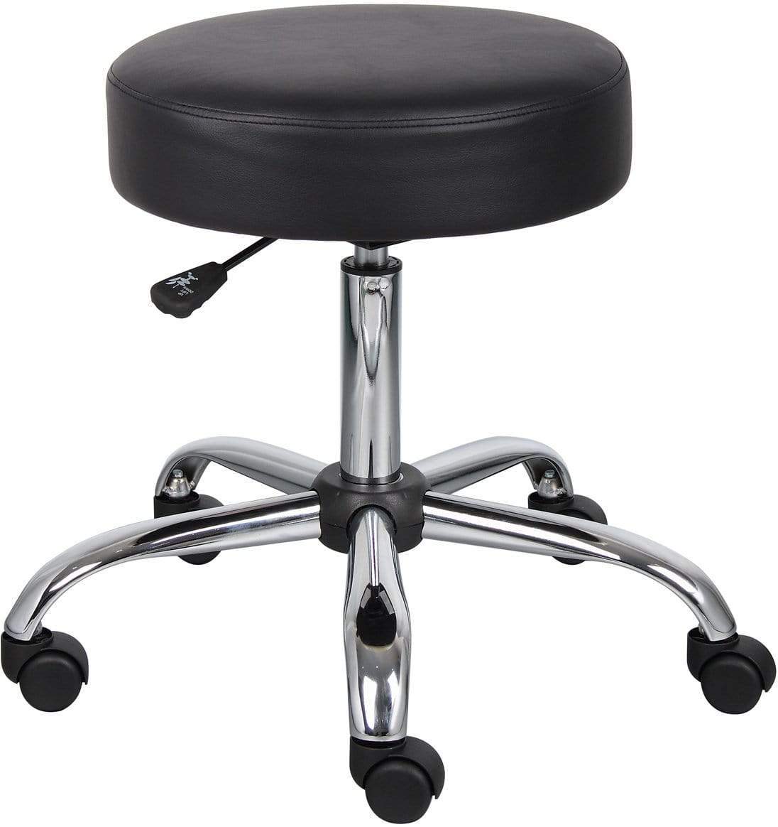 Boss Caressoft Medical Stool [B240 BG] - Adjustable Height Rolling Stool for Doctors, Dentists & Clinics - Ergonomic Office Chair with Wheels for Healthcare Professionals