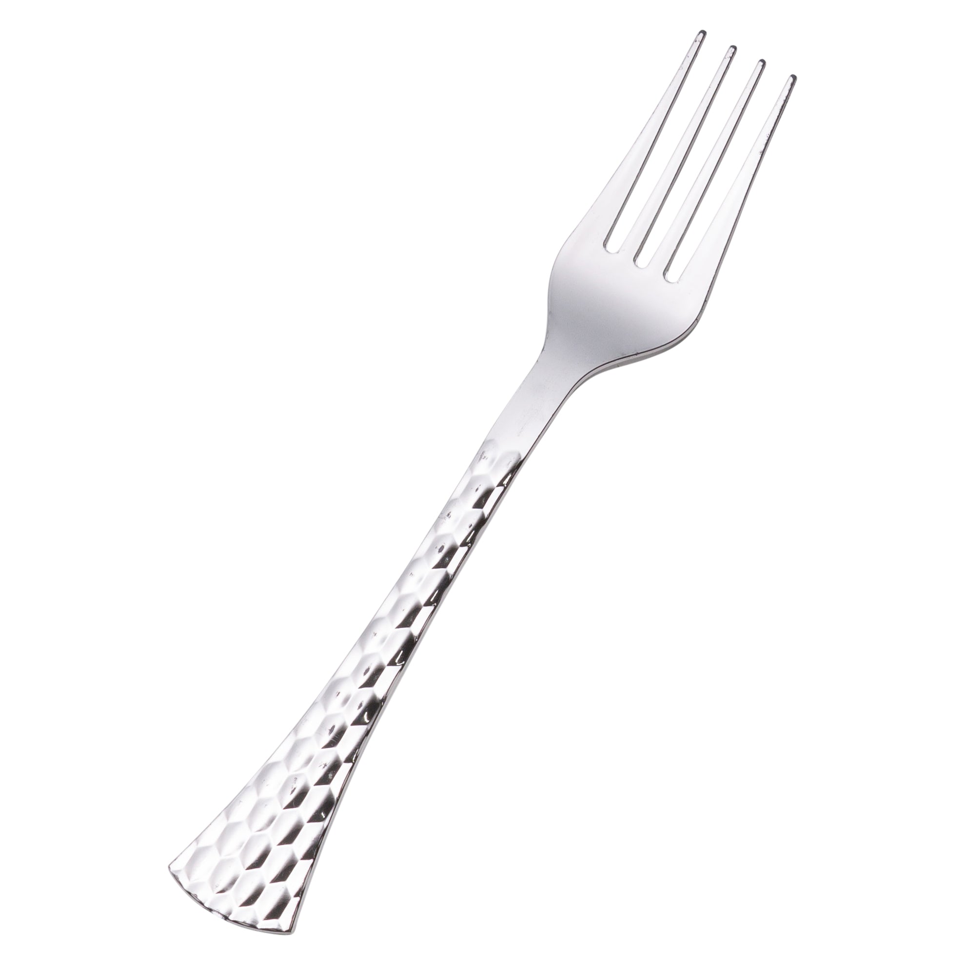 Disposable Shiny Metallic Silver Flatware Set - Elegant Plastic Cutlery for Parties, Weddings & Events - Perfect for Glamorous Dining & Special Occasions