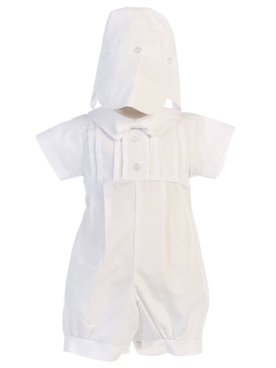 Baby Boy Baptism Outfit - Christening Romper Clothes for Boys | Soft Poly-Cotton Blend | Perfect for Church Ceremonies & Special Occasions