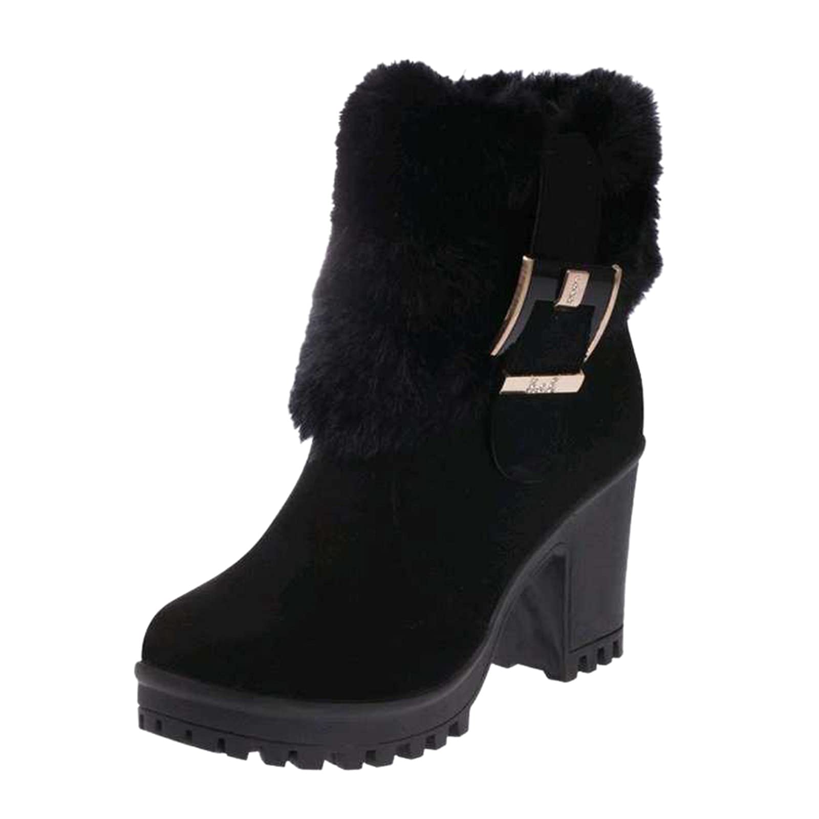 **Women's Knee High Boots with Chunky Heel - Retro Fashion High Zipper Boots - Breathable Heels for Short Women - Giraffe Print Boots for Casual Wear & Night Out**