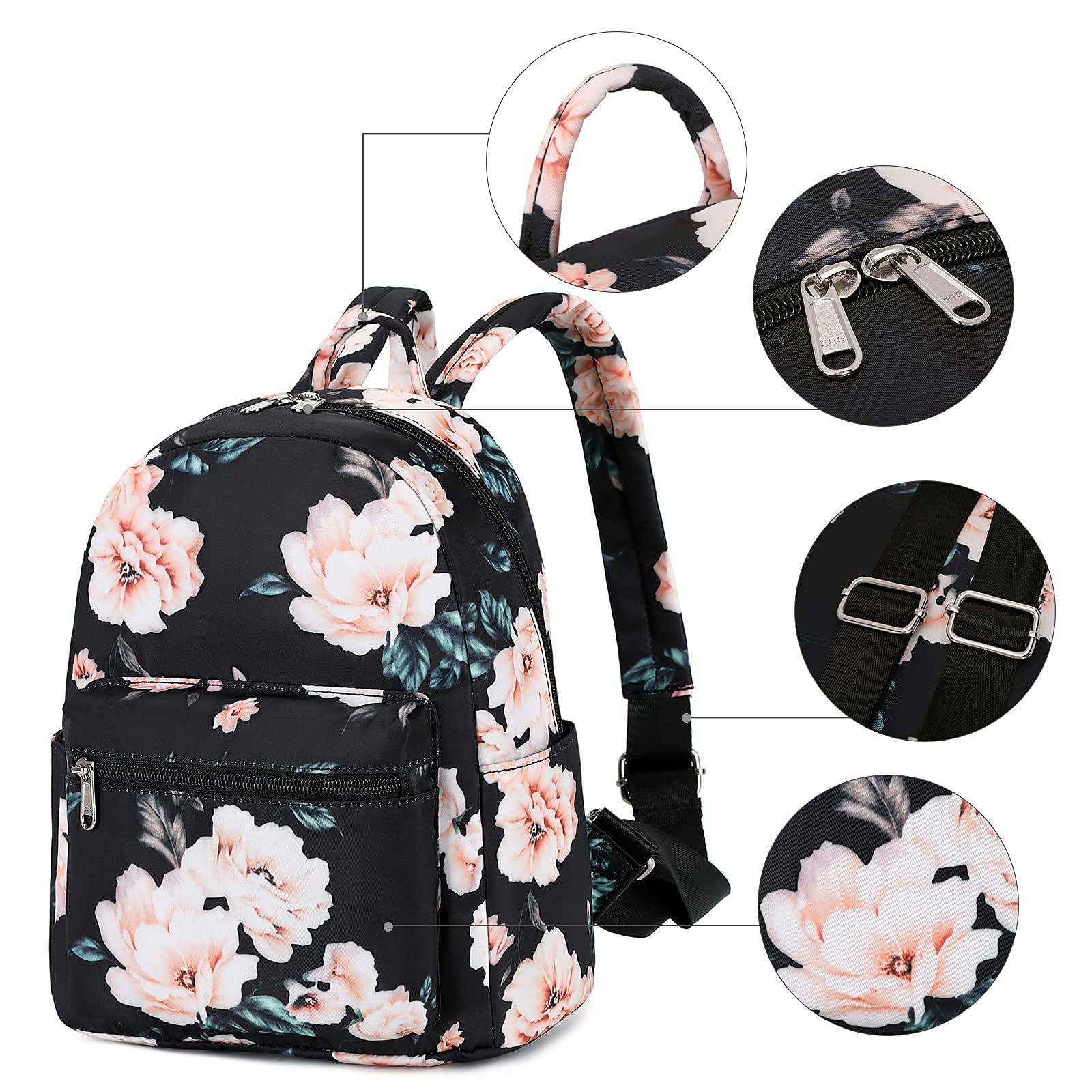 Bluboon Girls Mini Backpack for Women & Teens - Cute Small Backpack Purse, Lightweight Casual School Bookbag for Daily Use, Travel & College Campus