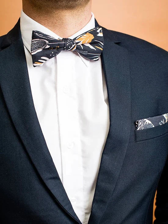 Coastal Flora Bow Tie for Men - Stylish Floral Pattern Necktie for Weddings, Parties & Formal Events | Perfect Gift for Grooms & Fashion Enthusiasts