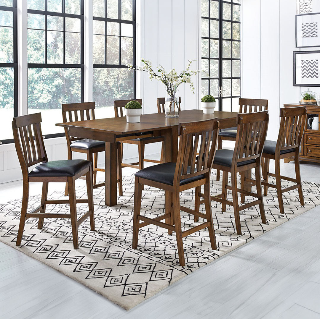 Mariposa 5-Piece Dining Set in Whiskey Finish - Perfect for Small Spaces, Apartments & Cozy Kitchens