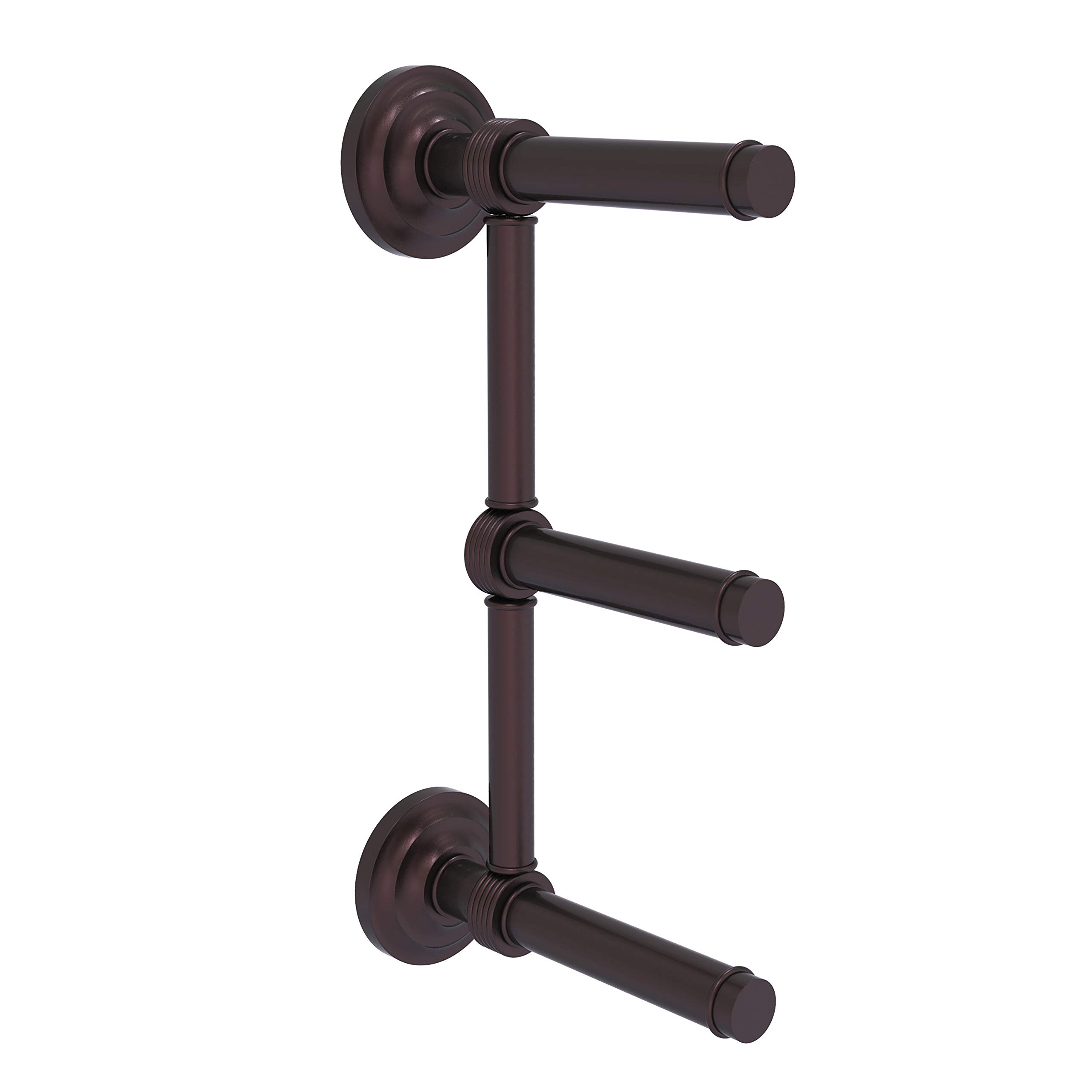 Allied Brass QN-24-3 Que Collection 3 Reserve Roll Toilet Paper Holder in Antique Bronze - Elegant Bathroom Accessory for Home & Hotel Decor
