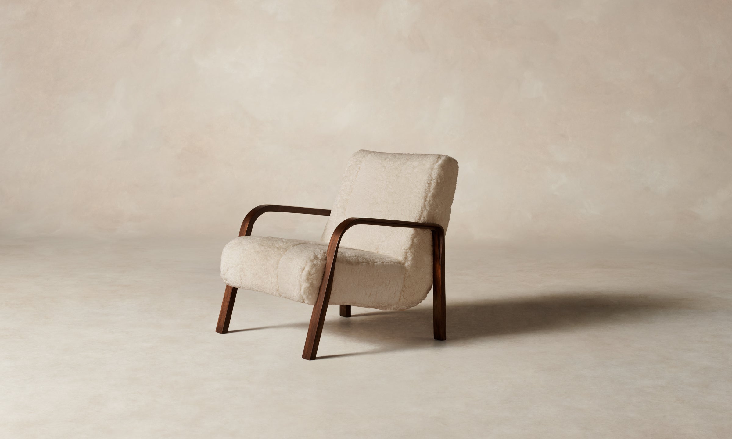 The Felix Chair - Premium Shearling Shea Leather Accent Chair for Living Room, Bedroom & Office - Cozy Modern Seating with Plush Comfort