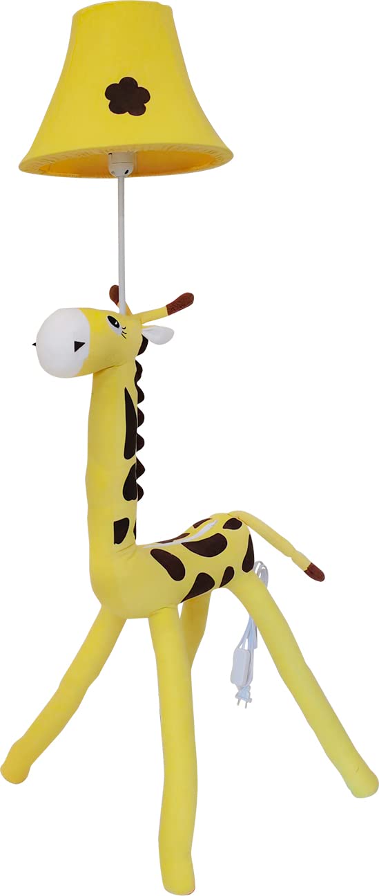 Cozylight Giraffe Design 50-Inch Tall Floor Lamp for Kids Bedroom & Nursery - Hand-Stitched Toy Standing Lamp for Cozy Living Room Decor - Perfect for Bedside Night Light, Playroom Lighting, and Children's Room Decoration