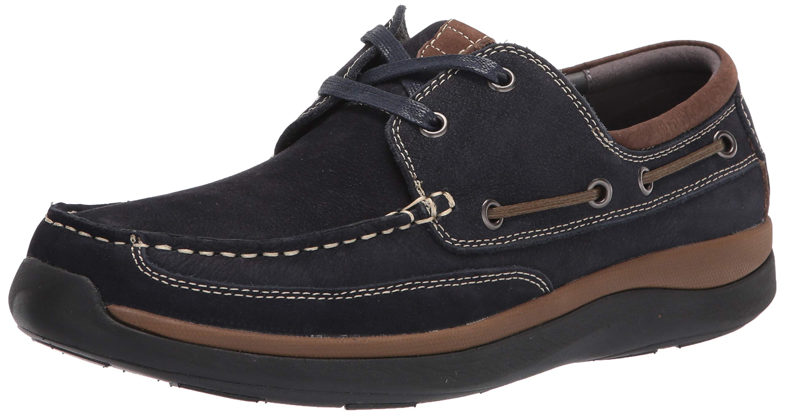 Propet Men's Pomeroy Boat Casual Shoes - Comfortable Slip-On Deck Shoes for Men, Navy Blue - Perfect for Boating, Walking & Casual Wear