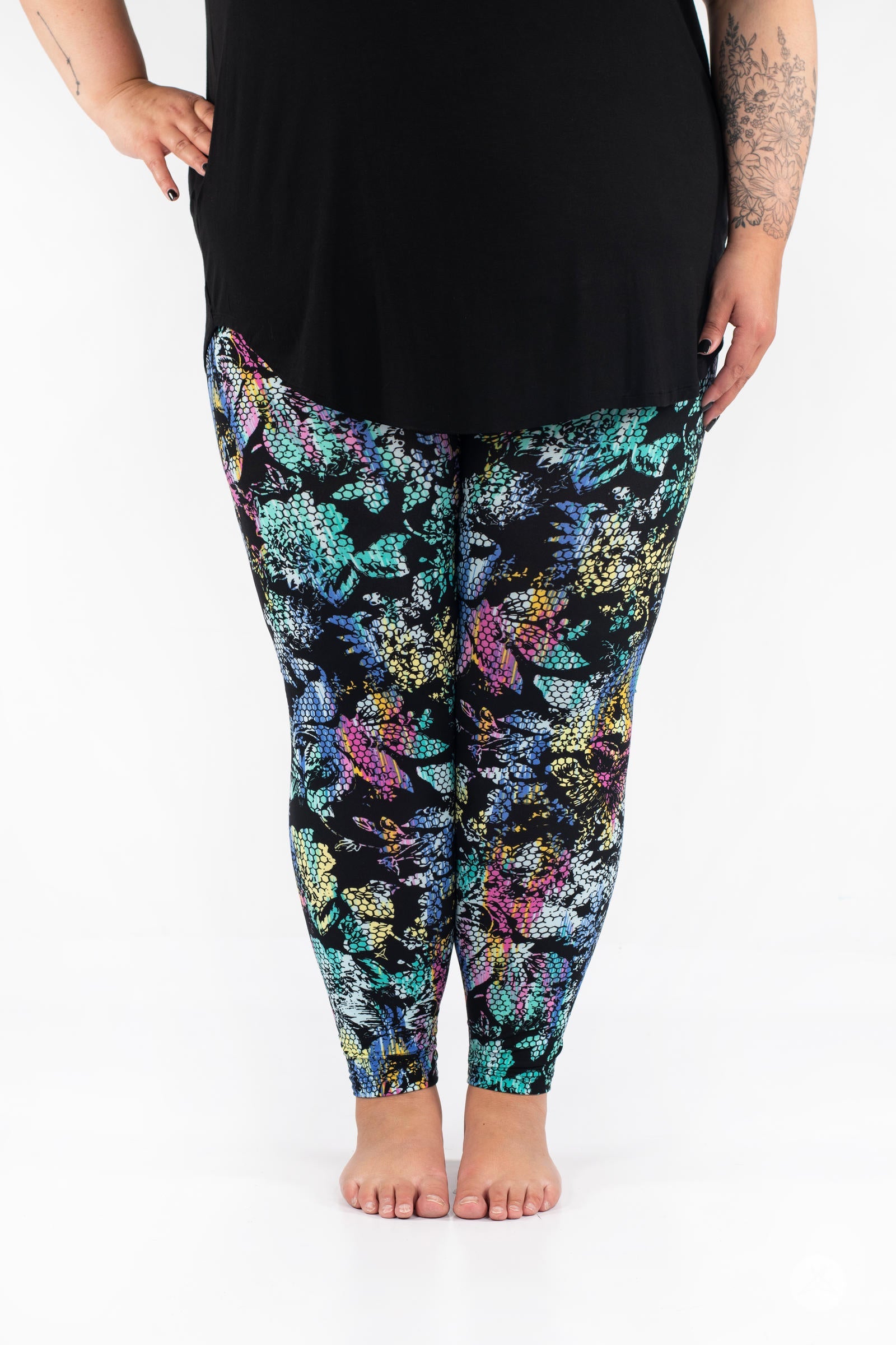Floral Print High Waist Yoga Leggings for Women - Stretchy Comfortable Workout Pants for Running, Gym & Lounge Wear