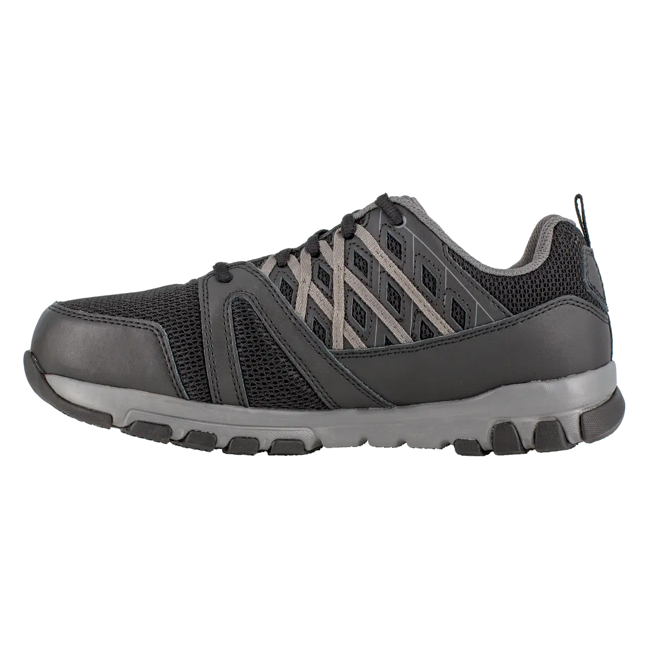 **Sublite Steel Toe Athletic Work Shoes for Men - Lightweight Safety Shoes for Construction, Warehouse & Industrial Use - Black Non-Slip Work Sneakers**