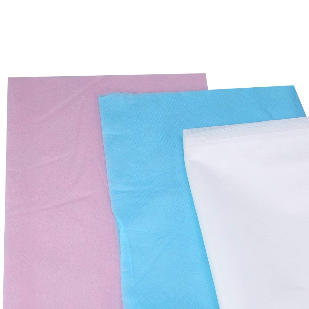 Disposable Non-Woven Bed Sheets 10Pcs 80x180cm - Blue Waterproof Table Covers for Beauty Salon, Massage, Tattoo, Hotels & Mattress Protection | Ideal for Spa, Clinic & Home Use