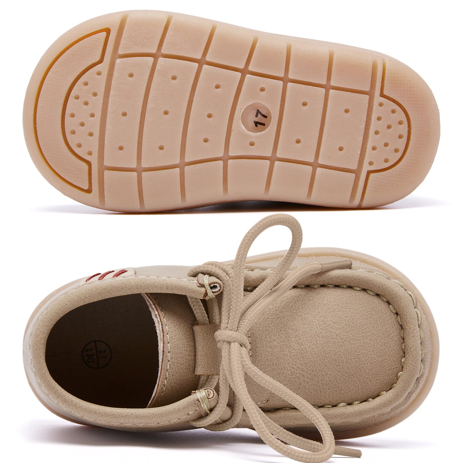MORENDL Baby Boys & Girls First Walking Shoes - Non-Slip Lace-Up Dress Boots for Toddlers 12-24 Months | Perfect for Special Occasions, Holidays & Outdoor Play