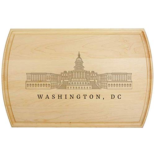 Premium Maple Wood Cutting Board with Juice Groove - 10.5x16 Inch Natural Wood Kitchen Chopping Board, Custom Engraved in USA - Perfect for Anniversary, Birthday, Wedding & Housewarming Gifts - Ideal for Food Prep, Serving Charcuterie & Home Decor