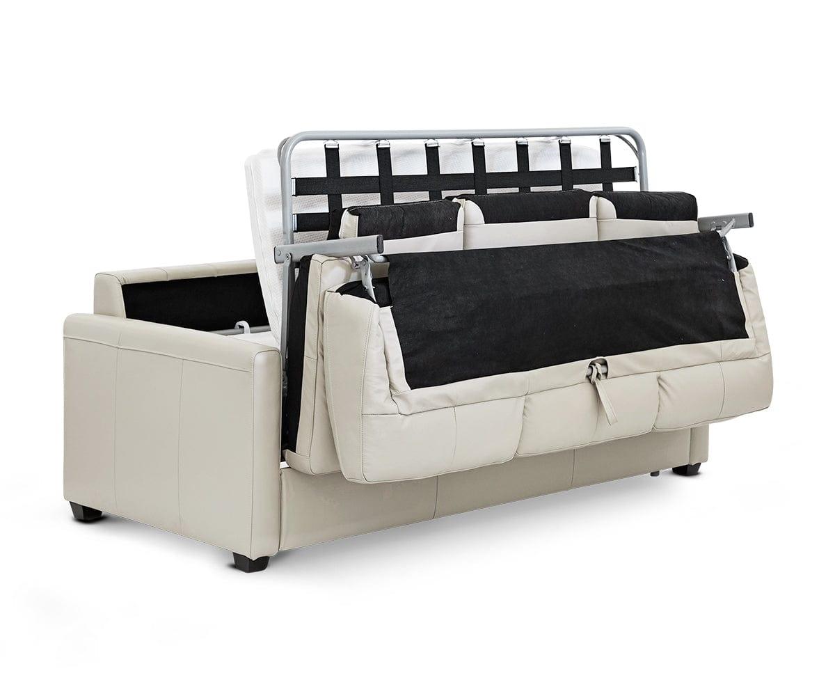 Jonas Leather Queen Sleeper Sofa - Convertible Sofa Bed with Premium Genuine Leather for Living Room, Guest Room & Small Spaces - Perfect for Overnight Guests & Space Saving Solutions