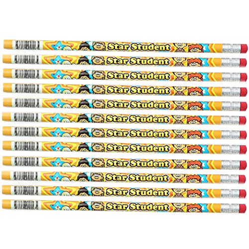 J.R. Moon Pencil JRM2113B Premium Star Student Pencils - 12 Pack (0.4