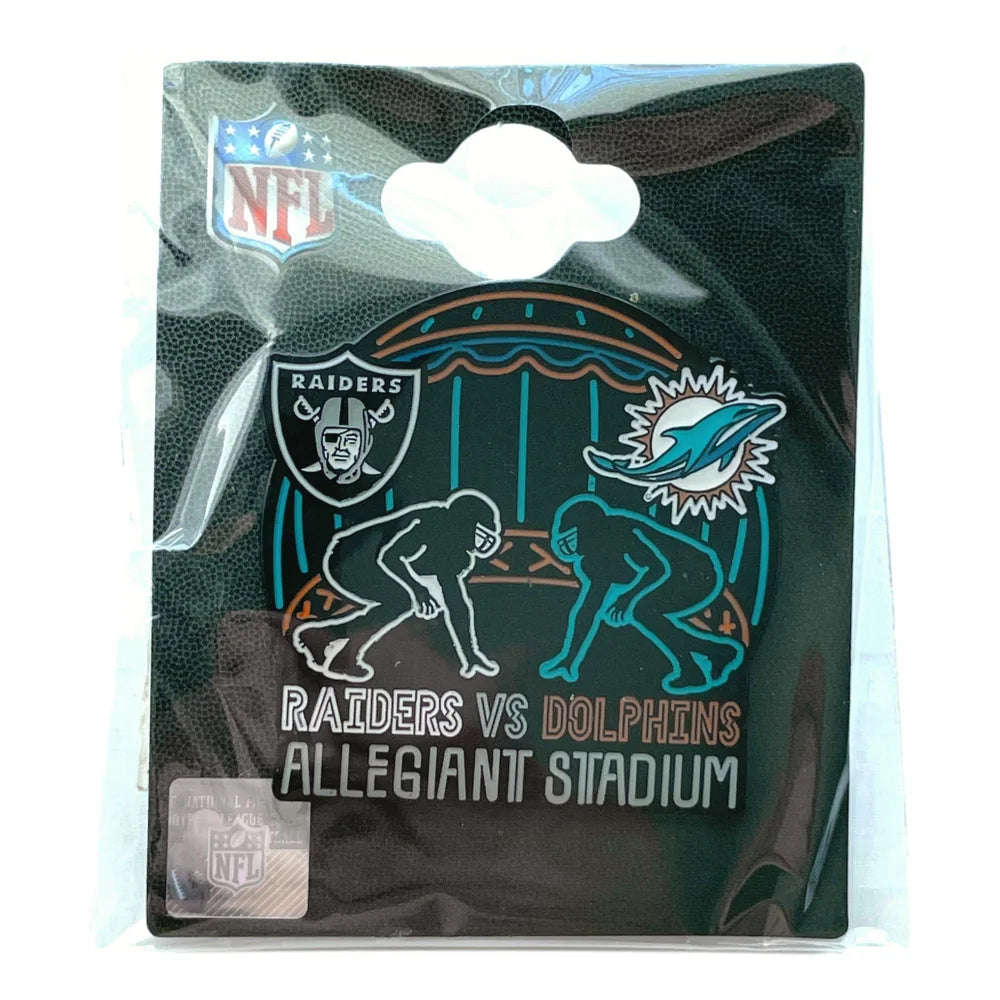 Las Vegas Raiders 2020 Inaugural Season Limited Edition Game Day Pin vs Miami Dolphins - NFL Collectible Memorabilia for Fans & Sports Enthusiasts - Perfect for Display, Gifting, and Game Day Celebrations