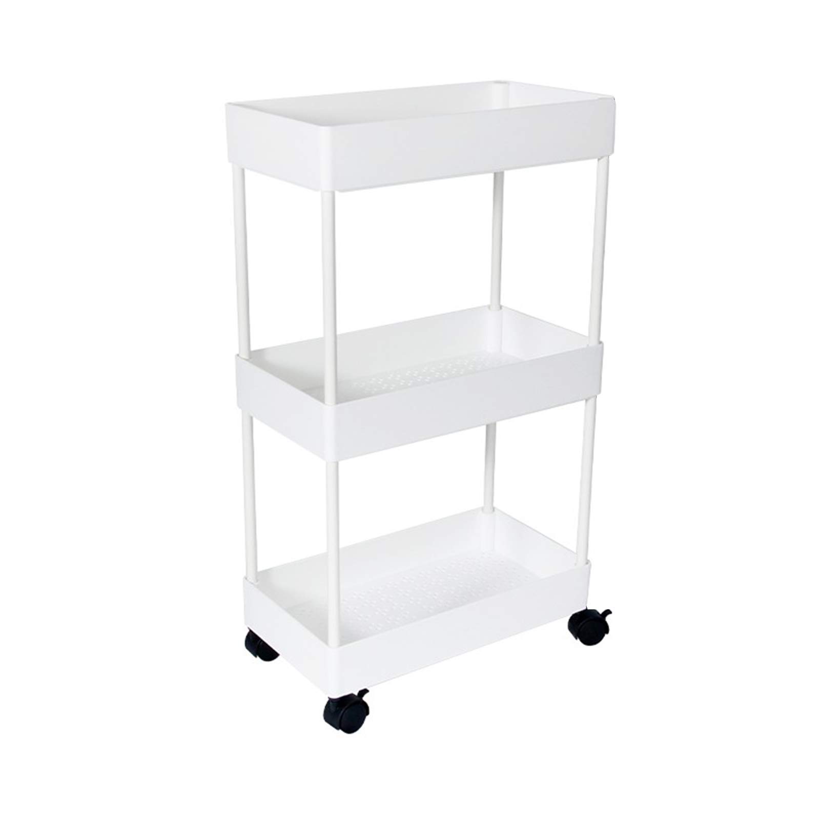 Professional Adjustable Salon & Spa Rolling Trolley Cart - 3-Tier Black Beauty Storage Organizer for Hairdressing, Tattoo & Nail Equipment | Mobile Tool Station for Salon, Home Spa & Beauty Professionals
