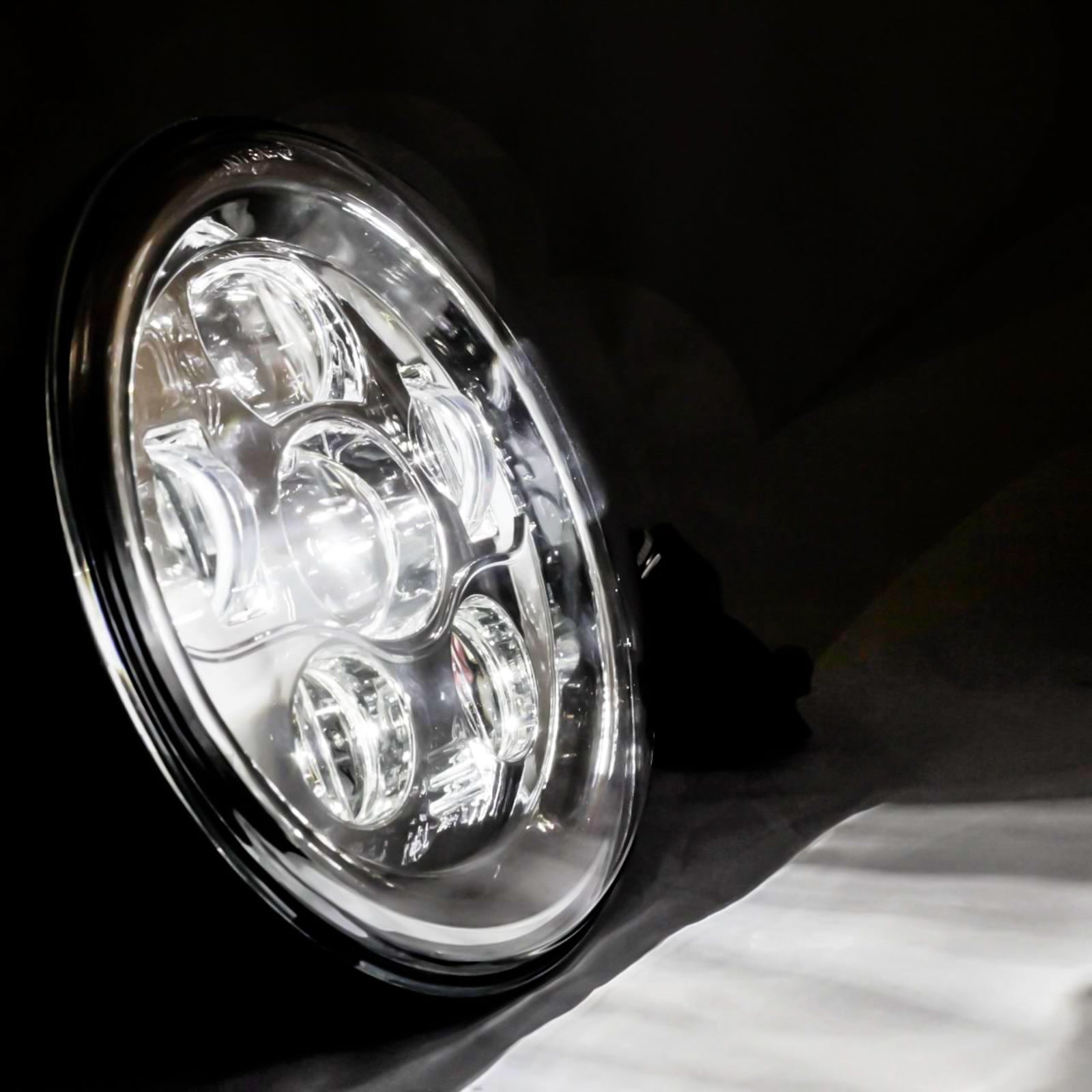 Eagle Lights 7 LED Headlight & 4.5 LED Passing Light Kit for Harley Davidson & Indian Motorcycles - Generation III Chrome - High Visibility for Night Riding & Off-Road Adventures