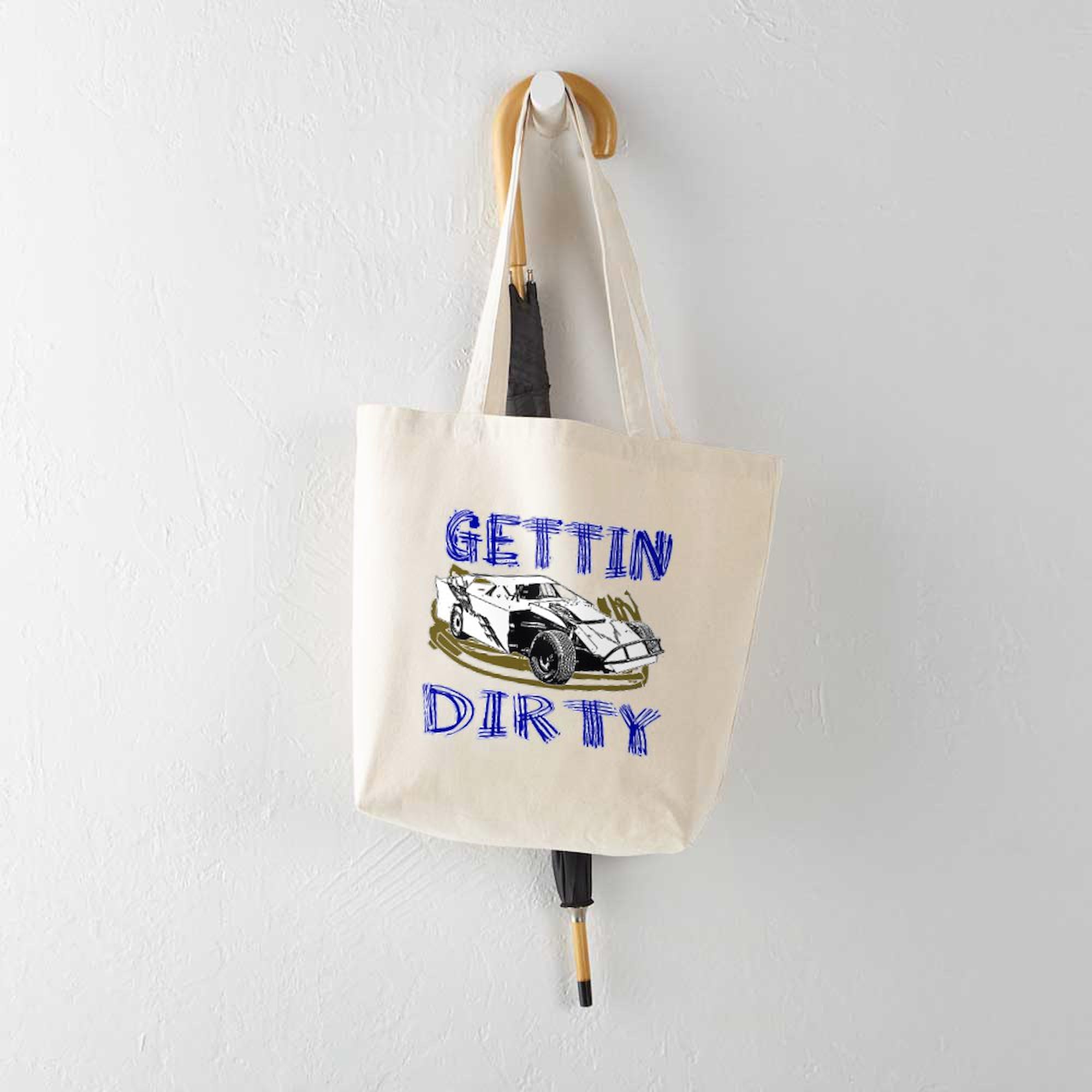 Gettin Dirty Dirt Modified Tote Bag - Eco-Friendly Natural Canvas Reusable Shopping Bag for Groceries, Beach & Daily Use
