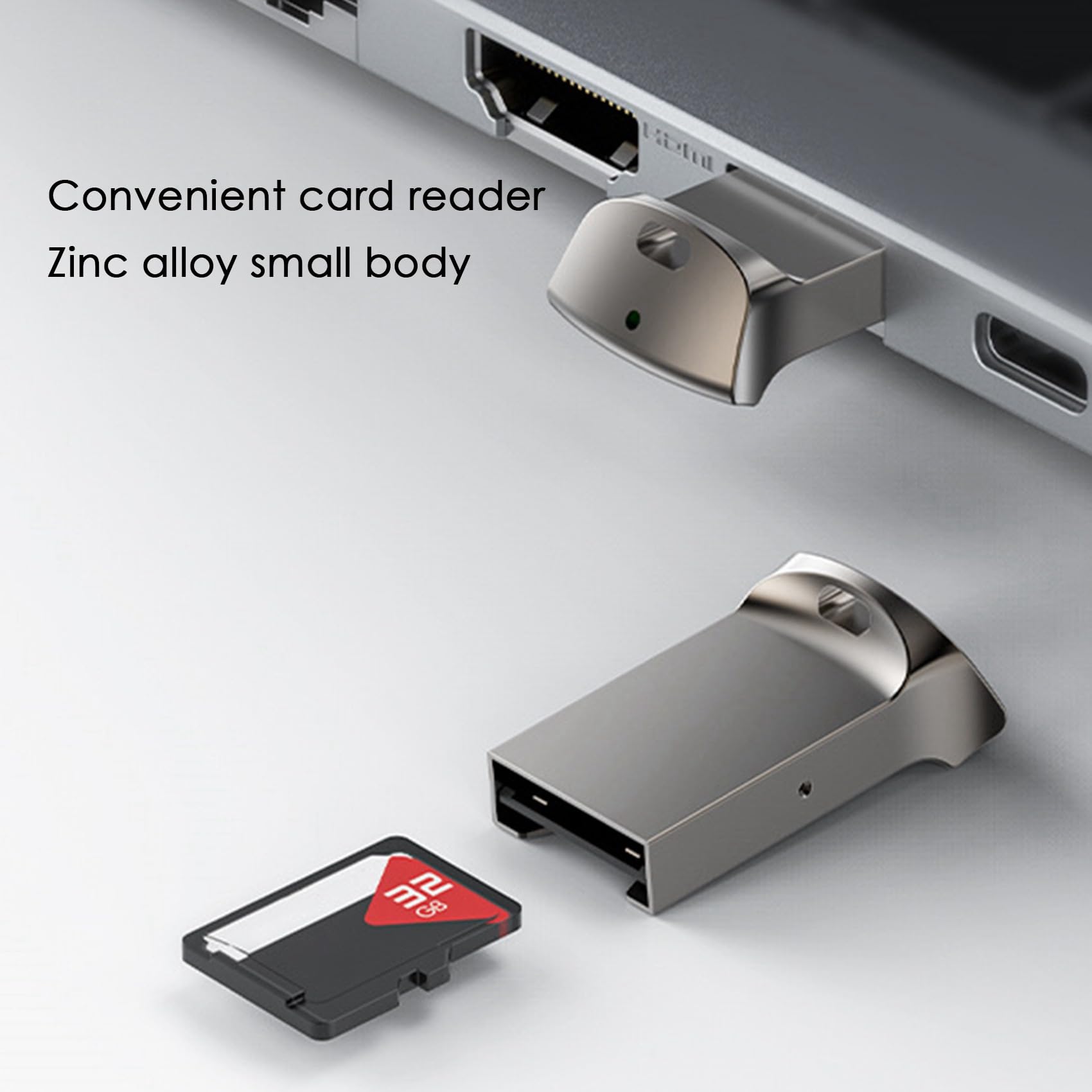 Ntcpefy 6-in-1 Mini TF Card Reader - USB 3.0 Memory Card Adapter with LED Indicator for Computer, Laptop, Car Audio - Compatible with Micro SD, SDHC, SDXC Cards (Great for Data Transfer, Photo Backup & Music Playback)