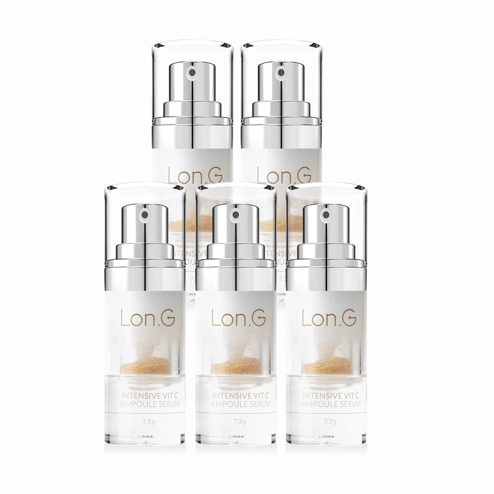 Best Intensive Vitamin C Ampoule Serum with Niacinamide & Glutathione - 5-Week Set for Wrinkle Reduction & Brightening | Anti-Aging Skincare for Day & Night Use