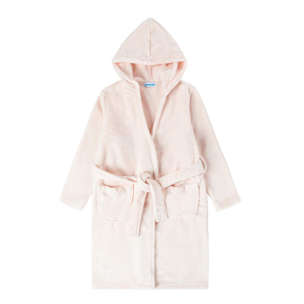 Amazon Essentials Unisex Kids Fleece Hooded Bathrobe - Soft & Warm Bathrobe for Boys & Girls, Perfect for Bath Time, Spa Days & Cozy Lounging at Home
