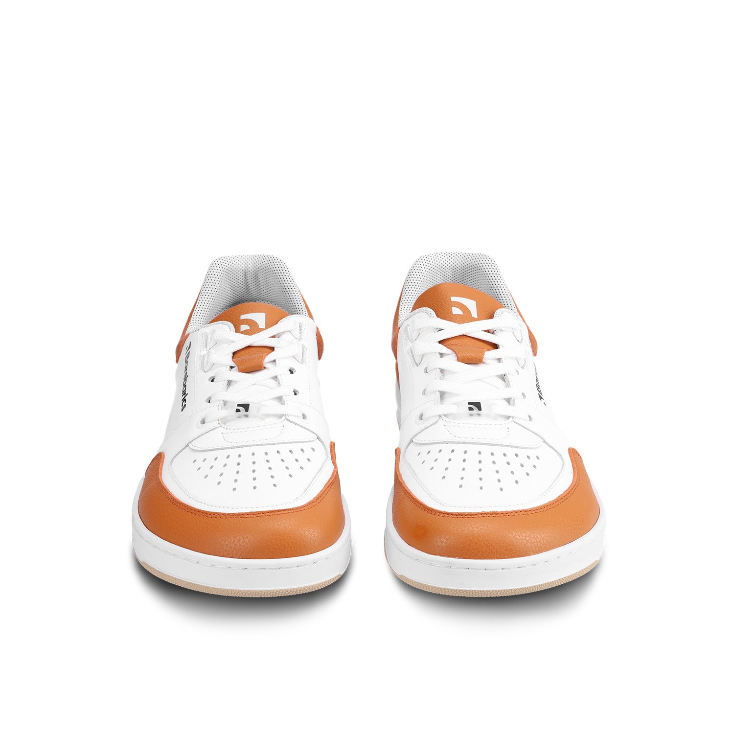 Barefoot Sneakers Barebarics Wave - White & Orange Minimalist Running Shoes for Men & Women | Lightweight & Flexible for Trail Running, Gym Workouts & Everyday Comfort