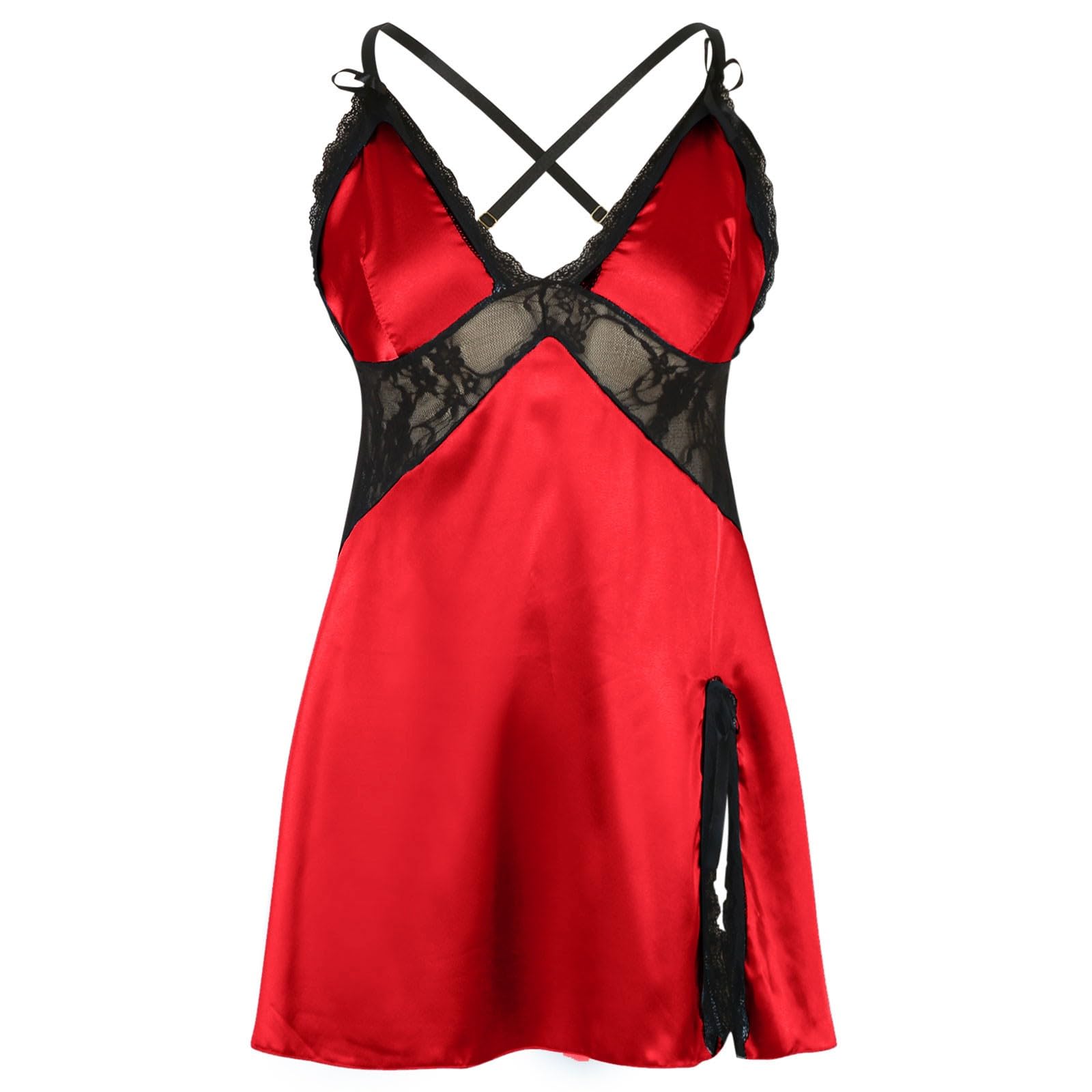 Sexy Women's Nightgown & Babydoll Lingerie - Comfortable Sleepwear for Women, Lace Teddy Nighty Lounge Dress - Perfect for Romantic Nights & Sleepovers