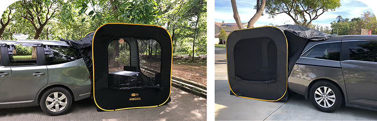 Portable Car Pop Up Cabin Tent - 2m x 1.8m x 2m Waterproof Camping Shelter for Outdoor Adventures, Road Trips & Beach Camping