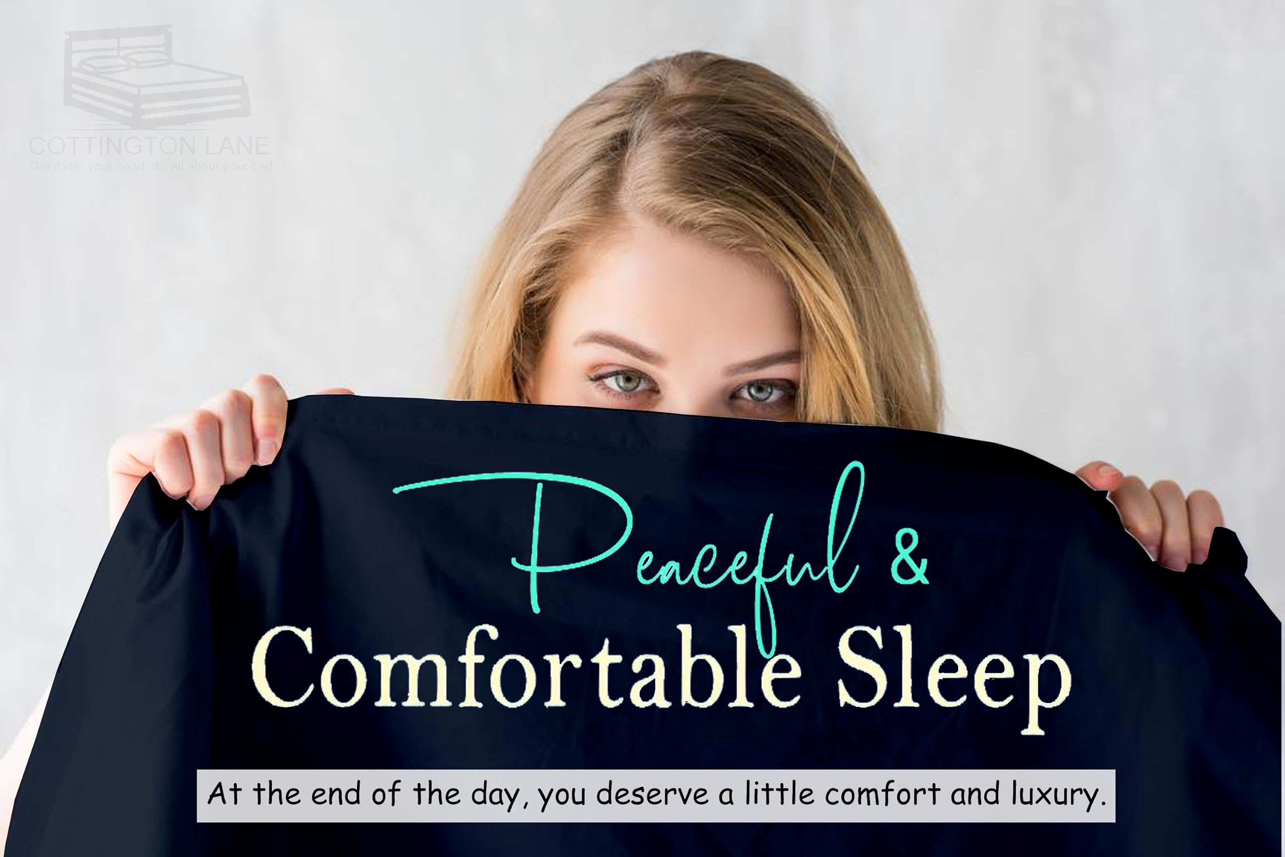 400 Thread Count 100% Egyptian Cotton Sheet Set - RV Short Queen Size with 12 Inch Deep Pocket - 4 Piece Bedding Set (Navy Blue) for Comfortable Sleep in RVs, Campers, and Small Spaces